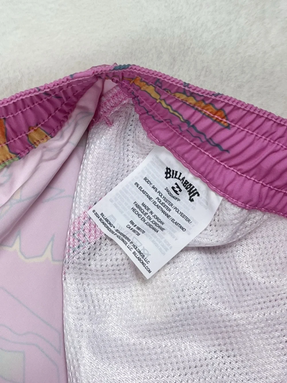 NEW Billabong Men's Pink Palm-Print Swim Trunks Pink